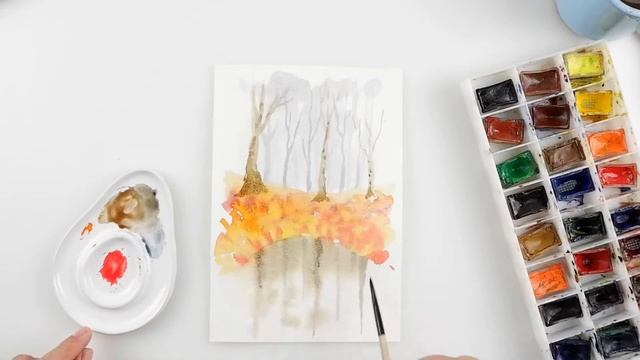 "Молчаливые акварельки". Как написать легкий пейзаж акваерелью? смотреть онлайн