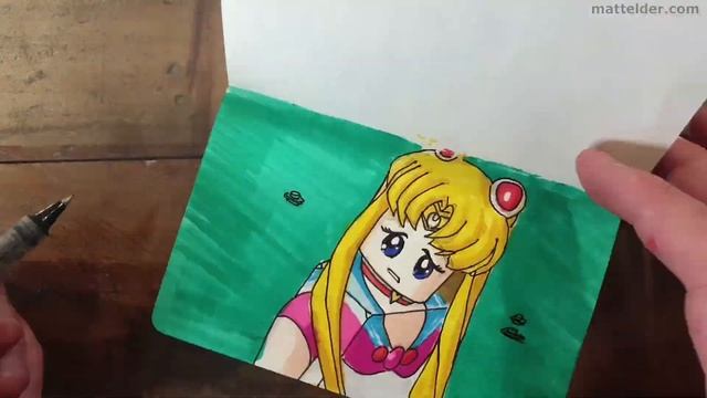 Sailor Moon LEGOIZED Time lapse Marker Sketch - What would Sailor Moon look like in LEGO Form? смотреть онлайн