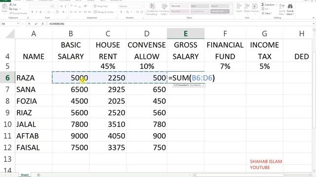 #157 How to Make salary sheet using Microsoft Excel 2013 Hindi смотреть онлайн