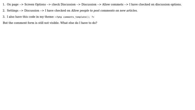 Wordpress: How to enable comments options? смотреть онлайн