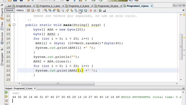 Curso Java Módulo II - Programa2 - Copiando arreglos смотреть онлайн