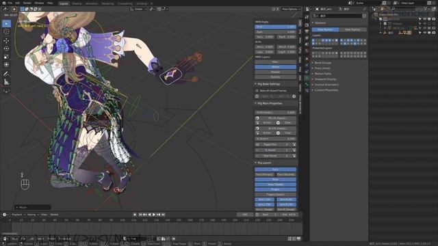 【Blender addon】MMD UuuNyaa Tools's MMD Rigify Integration feature смотреть онлайн