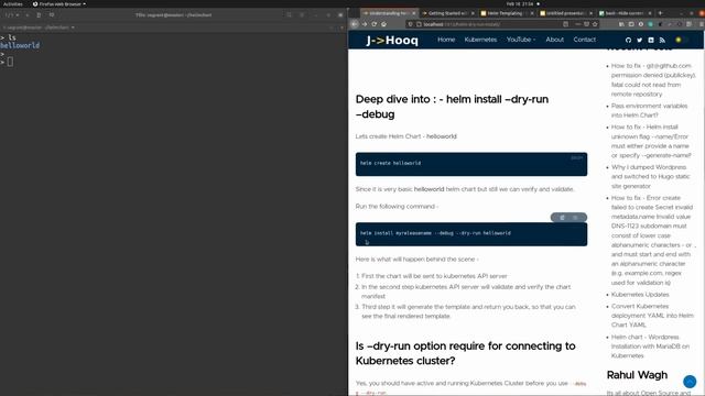 How to use "helm --debug --dry-run" command to validate and verify kubernetes resources смотреть онлайн