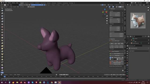 69 Blender 2.91.Tutorial Skulpting and Rigging. Corgi (Part2) смотреть онлайн