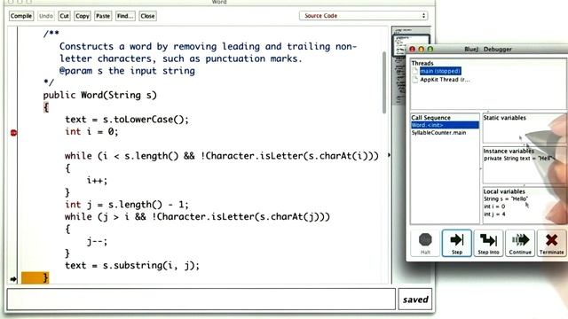 Using the Debugger with Sara 2 - Intro to Java Programming смотреть онлайн