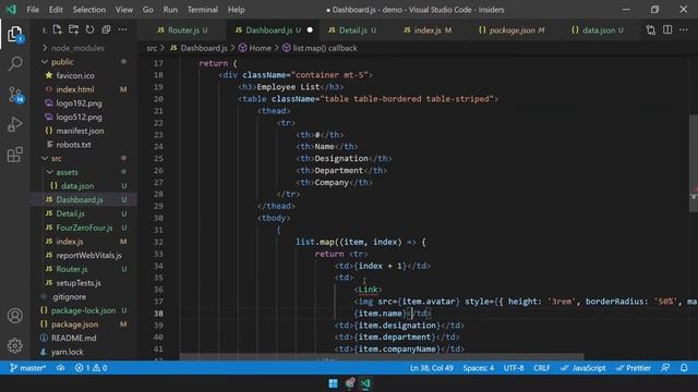 8. Rendering a html table in a React Application [Hindi] смотреть онлайн