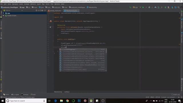 Android Studio - ViewFlipper to switch Views, Images and Text смотреть онлайн