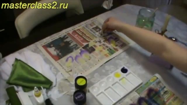 Мастер-класс Ирис. Часть 3. Мастер-класс цветы из ткани смотреть онлайн