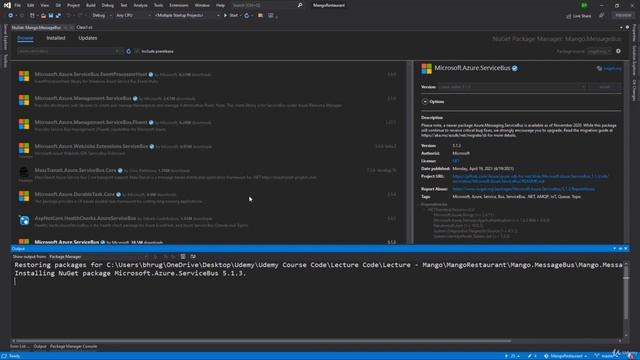 4 Сервисная шина Azure в микро сервисах на ASP.NET, интерфейс для сервисной шины Azure в ASP.NET смотреть онлайн