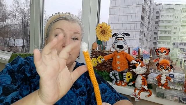 Вяжем крючком тигра Панкрата, 1 этап детали тела тигра . смотреть онлайн