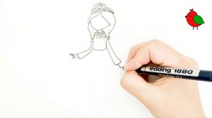 Как нарисовать Алёнку из мультика Царевны / Рисунки и раскраски малышам  / Мультик раскраски