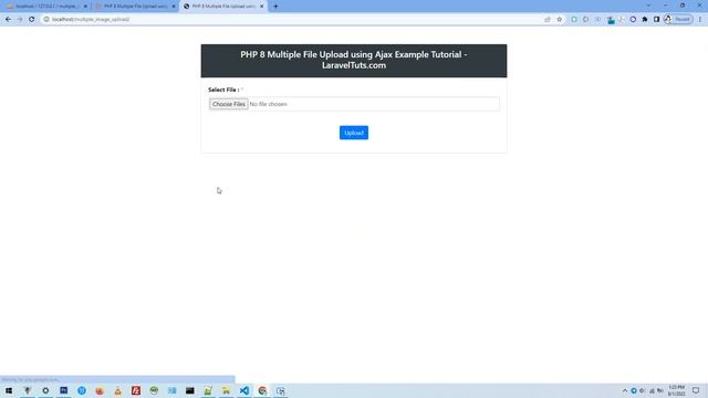 PHP 8 Multiple File Upload using Ajax Example Tutorial смотреть онлайн