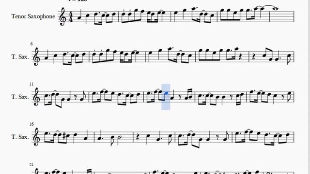 Tenor Sax Sheet Music: How to play A Cruel Angel's Thesis смотреть онлайн