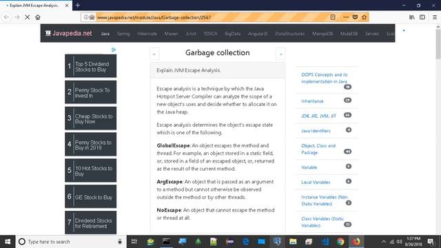 Explain JVM Escape Analysis.
| javapedia.net смотреть онлайн