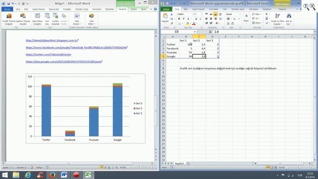 Microsoft Word de Grafik ekleme, verileri excel üzerinden düzenleme. Excel grafikleri смотреть онлайн