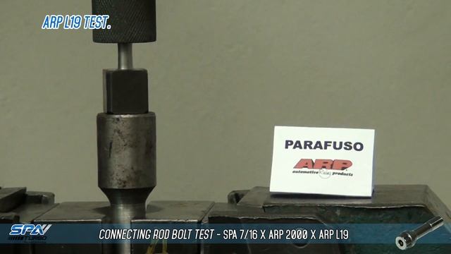 Connecting rod bolt test Tensile Strength - SPA 7/16 vs ARP 2000 (7/16) vs ARP L19 (7/16) смотреть онлайн