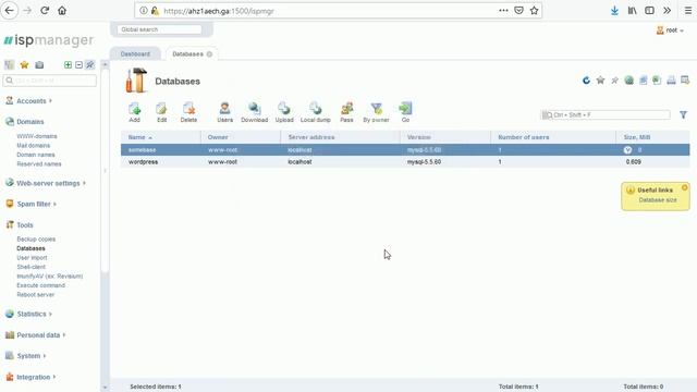 Cara Mengatur database di Control Panel ISPmanager ~ Unmetered.co.id смотреть онлайн