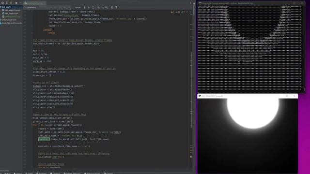 Bad Apple!! perfectly synchronized using Python and ASCII in a Windows Anaconda prompt смотреть онлайн