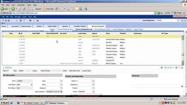 Siebel CRM - Project 1 (part 2, Version 1) (Related Service Requests) смотреть онлайн