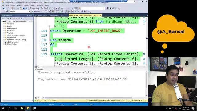 Faster Inserts in Tempdb. Minimal/Optimized Tempdb Logging. смотреть онлайн