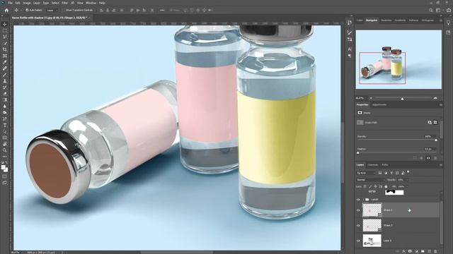 How to make vaccine bottle mockup photoshop tutorial| Photoshop Mockup Tutorial смотреть онлайн