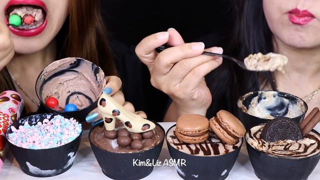 ASMR CHOCOLATE CANDY BAR CAKE CUPS (M&M'S, MILKA, OREO, CHOCOLATE SHOE, KINDER, REESE'S, MACARON) 먹 смотреть онлайн
