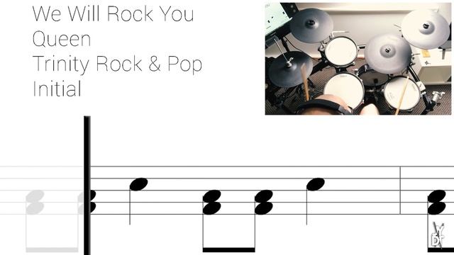 How to play We Will Rock You On Drums ? Trinity Rock & Pop Initial смотреть онлайн
