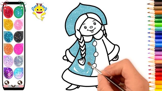 Простой русский детский рисунок и раскраска | Simple Russian baby drawing and coloring смотреть онлайн