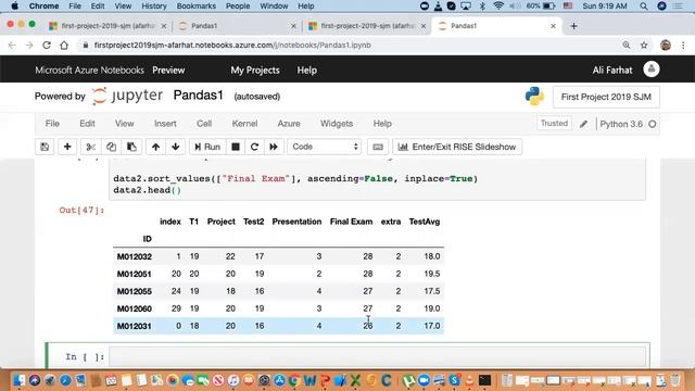 Intro to Pandas using Azure NoteBooks Part 3 смотреть онлайн