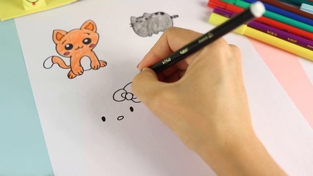 KAWAII рисунки |  КАВАЙНЫЕ КОТИКИ как нарисовать |  DIY KAWAII
