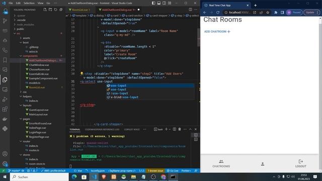 Real-Time Full-Stack Messenger Clone: Laravel 10, Vue 3, Quasar and TypeScript and Pusher смотреть онлайн