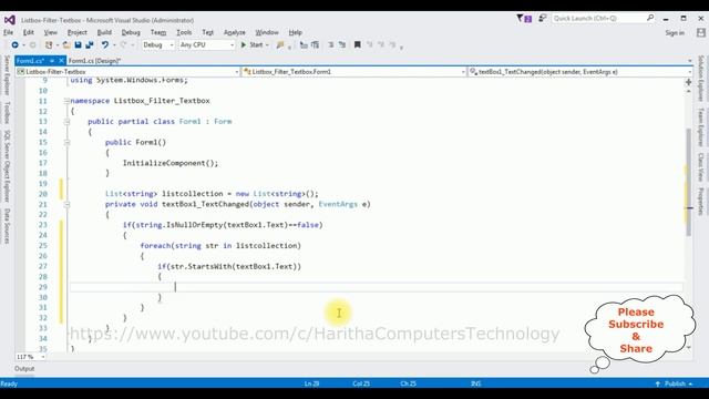 c# Listbox Search Filter By Textbox In windows application winforms смотреть онлайн