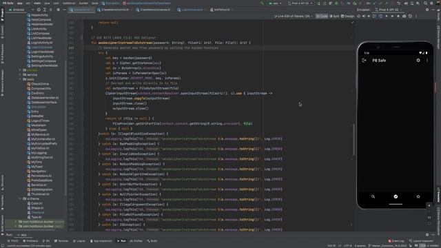 Kotlin, how to encrypt and decrypt any file. Code walkthrough with PB Safe application. смотреть онлайн