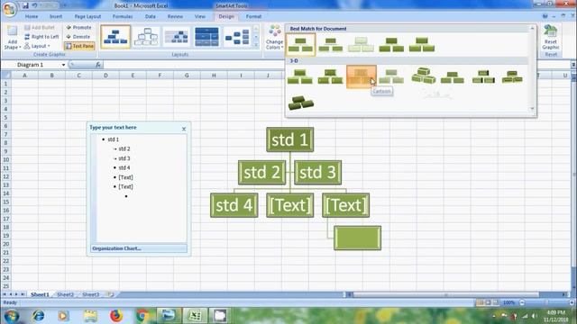Excel 2007: how to insert and format SmartArt graphics in excel смотреть онлайн