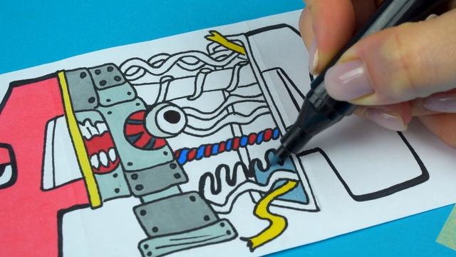 How to draw ALPHABET LORE A ? ROBLOX ? Paper craft смотреть онлайн