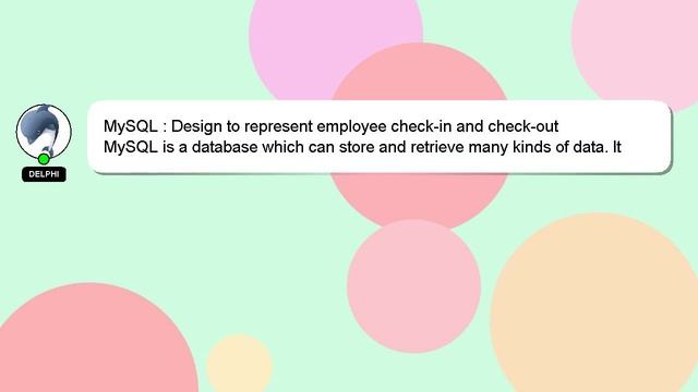 MySQL : Design to represent employee check-in and check-out смотреть онлайн