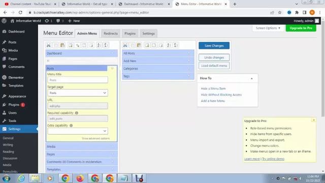 How To Rename WordPress Dashboard Menu Items | Change Dashboard Menu Items WordPress смотреть онлайн