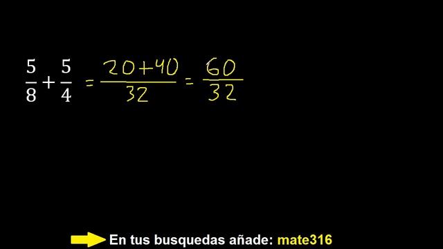 5/8+5/4 , suma de fracciones con diferente denominador ( heterogeneas ) смотреть онлайн