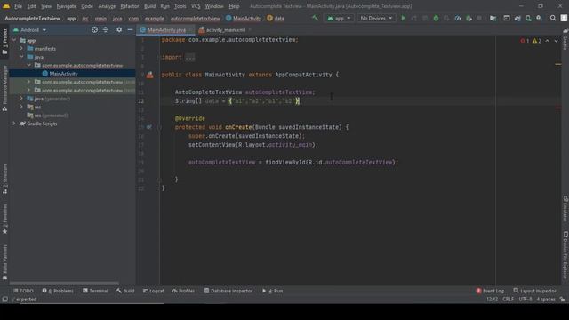 ANDROID - AUTOCOMPLETE TEXTVIEW TUTORIAL IN JAVA смотреть онлайн