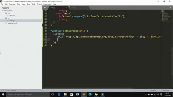 Let's Make Live Weather Webpage Using Java Script  HTML and CSS | UI Design | BJSOFTWEB