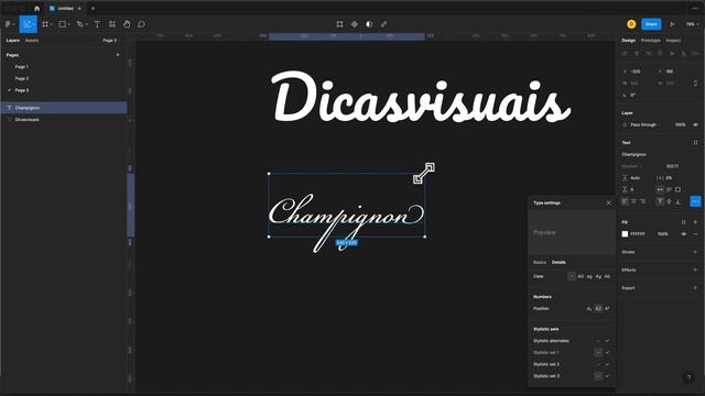 Como criar glifos nas fontes no Figma смотреть онлайн