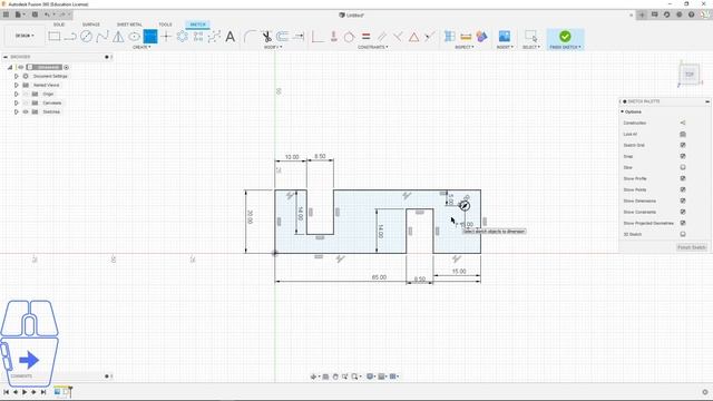 Fusion 360, урок 05 - инструмент Extrude, изделие Подставка смотреть онлайн