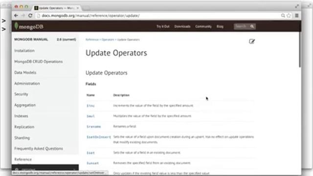 Updating Documents in MongoDB Partial Updates смотреть онлайн