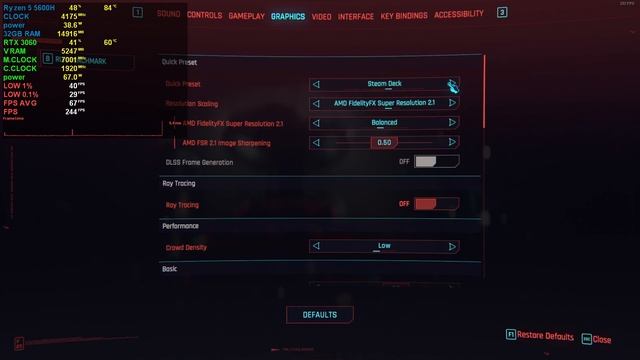 Cyberpunk 2077 | Lenovo Legion 5 Pro | RTX 3060 & Ryzen 5 5600H