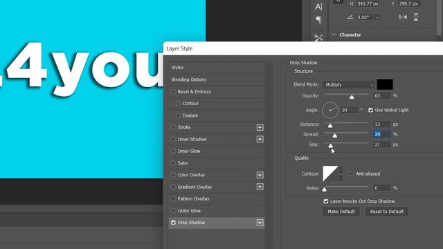 Apply text shadow effect in photoshop смотреть онлайн