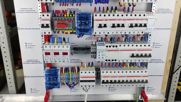 Трехфазный щит для частного дома с генератором и трехфазной розеткой