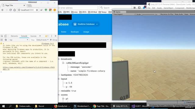 Unity + Firebase Realtim Database смотреть онлайн