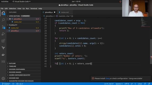 How to run a plurality election - C Programming смотреть онлайн