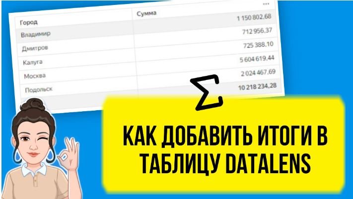 Как добавить итоги в таблице - чарте DataLens по шагам. смотреть онлайн