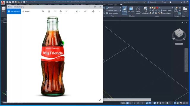 AutoCAD 2020 3D tutorial - Creating a Coke bottle part 1 смотреть онлайн